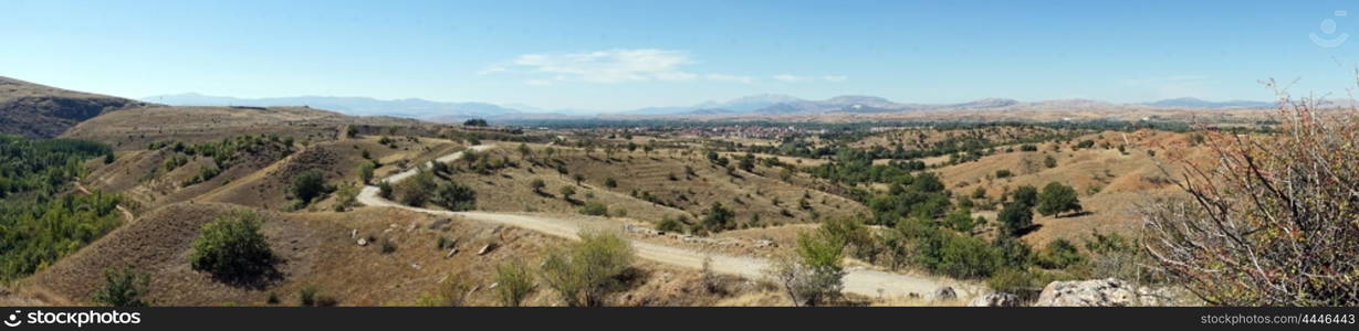 Road and farmland in Turkey