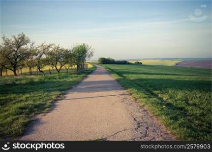 Road at beautiful countryside view