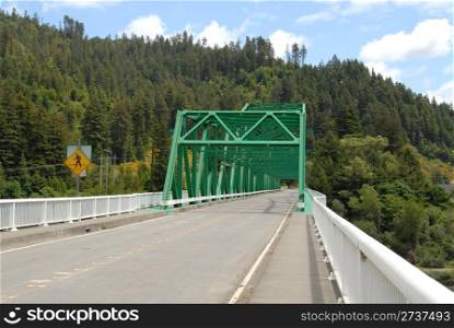 Road bridge over the Eel River, Rio Dell, California