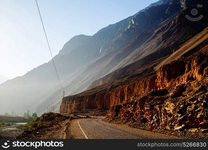 Road in canyon in Peru