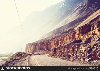 Road in canyon in Peru