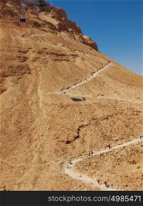 road in fortress Masada, Israel