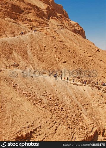 road in fortress Masada, Israel