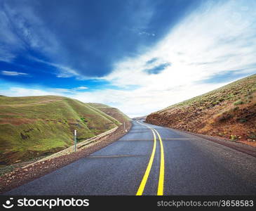 road in hills