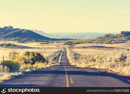 Road in prairie country