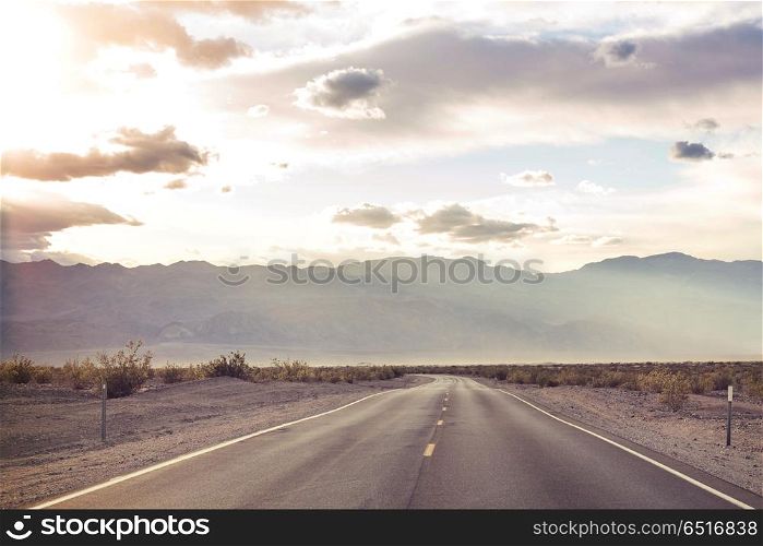 Road in prairie. Road in the prairie country
