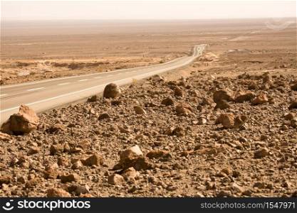 Road in the Atacama desert, Chile, South America