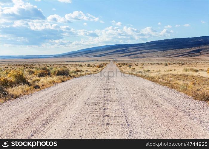 Road in the prairie country