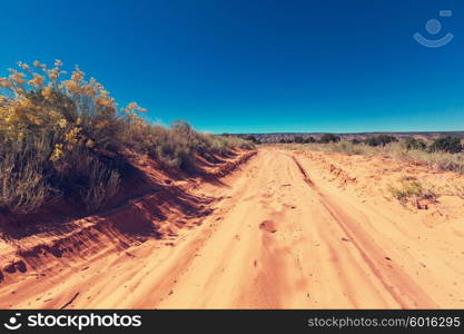 Road in the prairie country