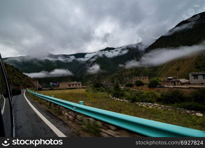 road in to countryside in China