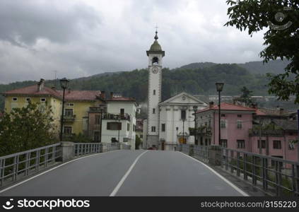 Road leading to a town in Slovenia