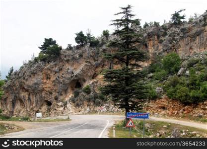 Road near Hisarcandir near Antalya, Turkey