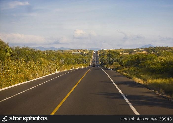 Road passing through a landscape, San Luis Potosi, Mexico