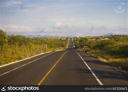 Road passing through a landscape, San Luis Potosi, Mexico