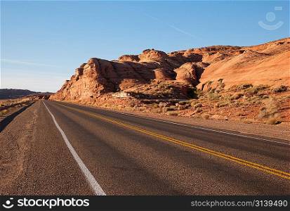 Road passing through a landscape, U.S. Route 89, Utah, USA