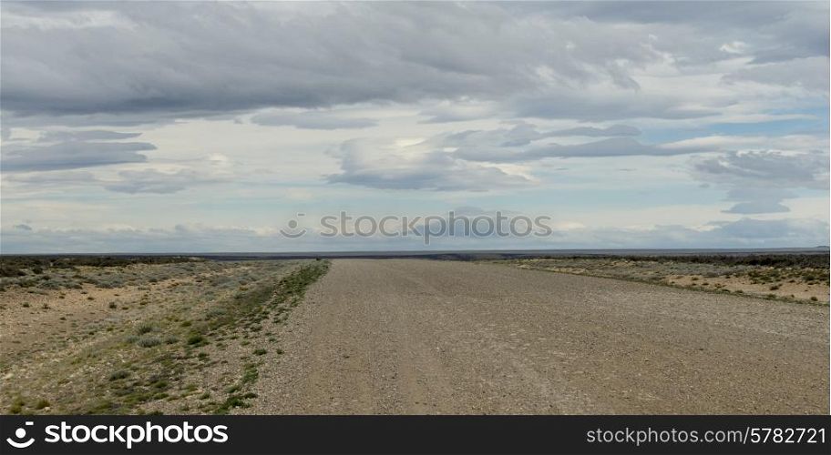 Road passing through landscape, Santa Cruz Province, Patagonia, Argentina