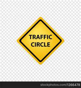 Road sign traffic circle icon. Vector eps10