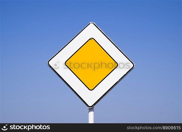 Road signs, the main road. Sign on a blue background. Road signs, the main road. Sign on a blue background.