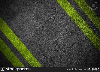 Road texture with four yellow