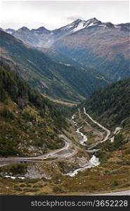 Road through Alps
