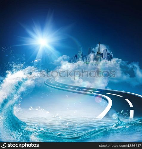 Road to heaven, abstract environmental backgrounds for your design
