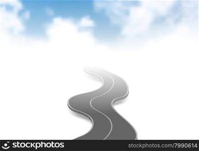 Road to sky abstract background