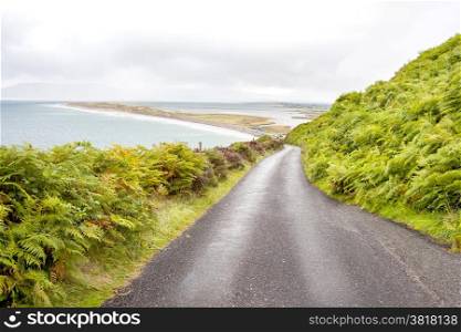 Road to The Rossbehy beach in The Ringo of Kerry, Ireland