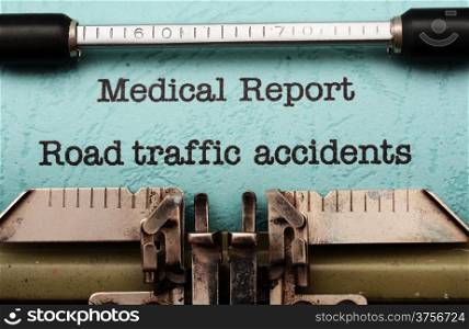 Road traffic accidents