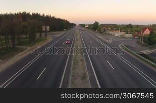 road traffic in freeway