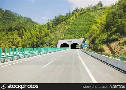 Road tunnel on a highway, Huangshan, Anhui province, China