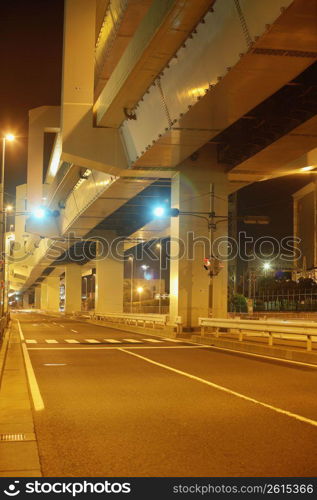 road under bridge