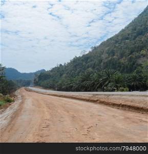 Road under construction in Thailand