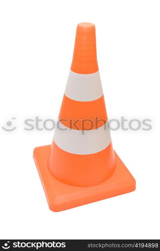 Road warning cone isolated on a white background