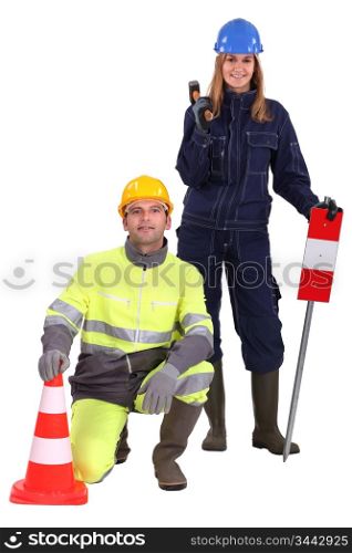 Road workers.