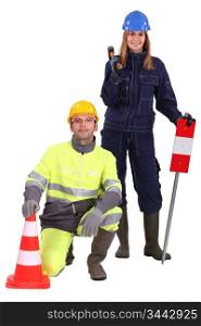 Road workers.
