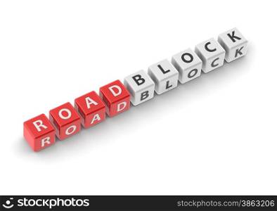 Roadblock image with hi-res rendered artwork that could be used for any graphic design.. Roadblock