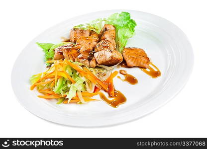 roast fish isolated on a white background