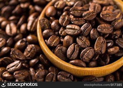 roasted brown coffee beans background