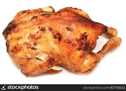 roasted chicken isolated on white background