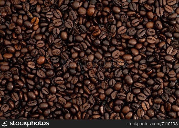 roasted coffee beans background.