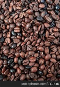 roasted coffee beans background, food and drink
