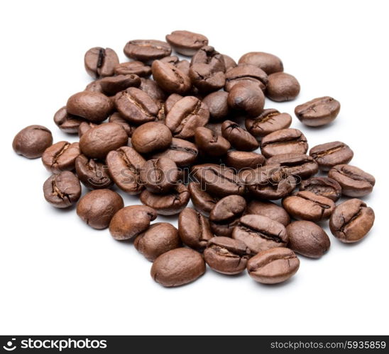 roasted coffee beans isolated in white background cutout