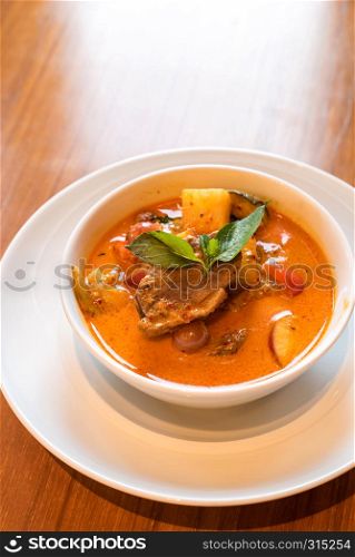 Roasted duck red curry, Thai Traditional food