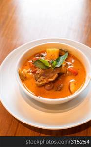 Roasted duck red curry, Thai Traditional food