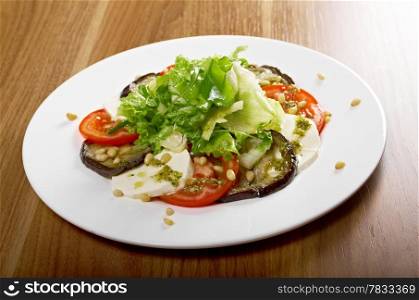 roasted eggplant with tomatoes.shallow DOF