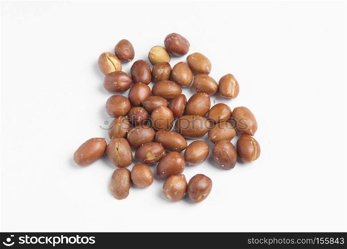 Roasted Peanuts Isolated on White