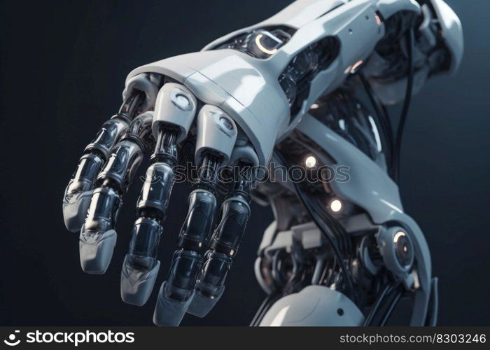 robot arm robotic hand innovative technology generative ai.