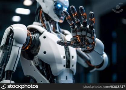 robot arm robotic hand innovative technology generative ai.