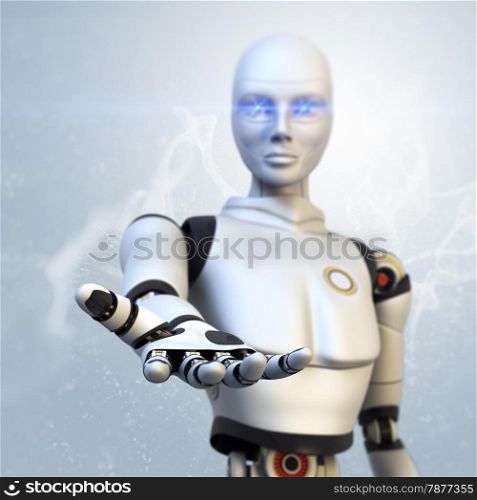 Robot giving his hand