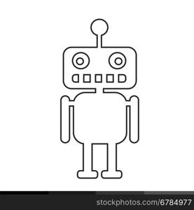 Robot icon illustration design